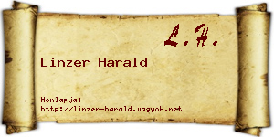 Linzer Harald névjegykártya